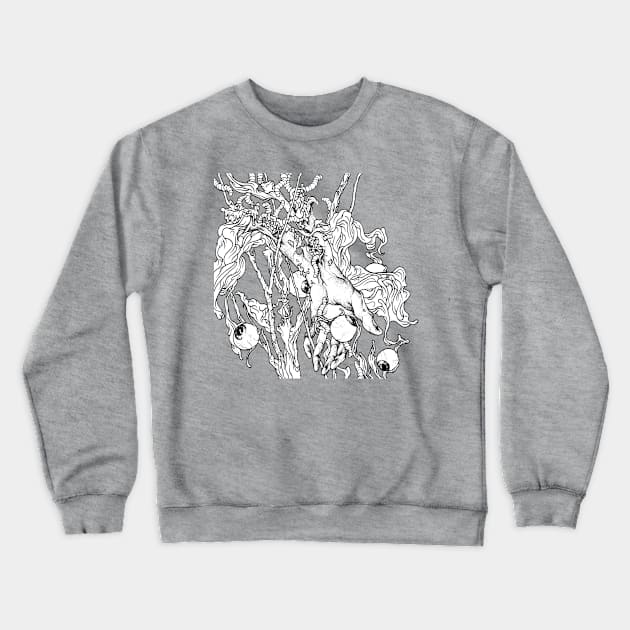 Hand Of Doom Crewneck Sweatshirt by rottenfantom